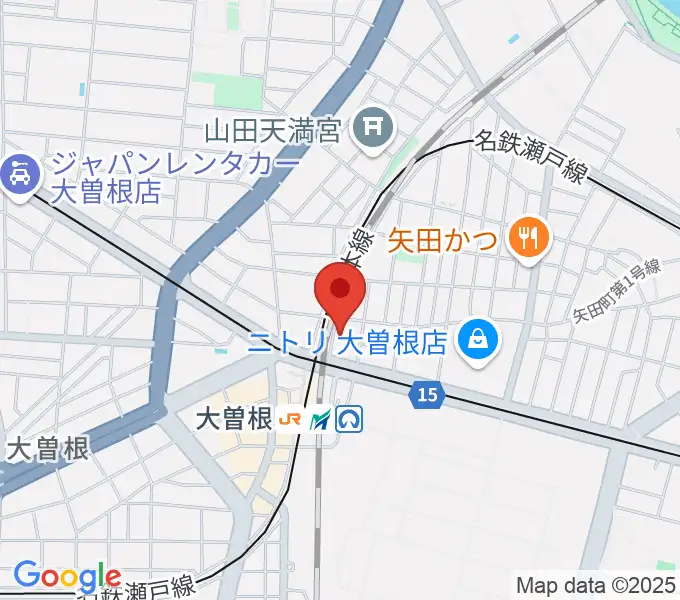 名古屋 新堀ギター音楽院 大曽根教室の地図