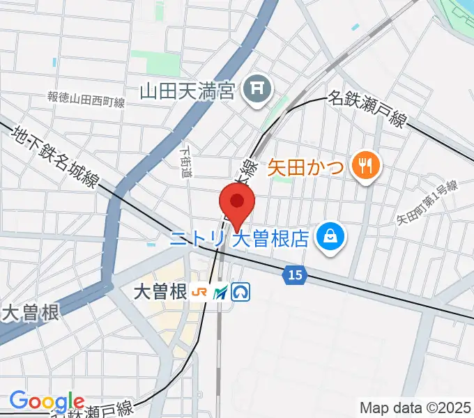 名古屋 新堀ギター音楽院 大曽根教室の地図