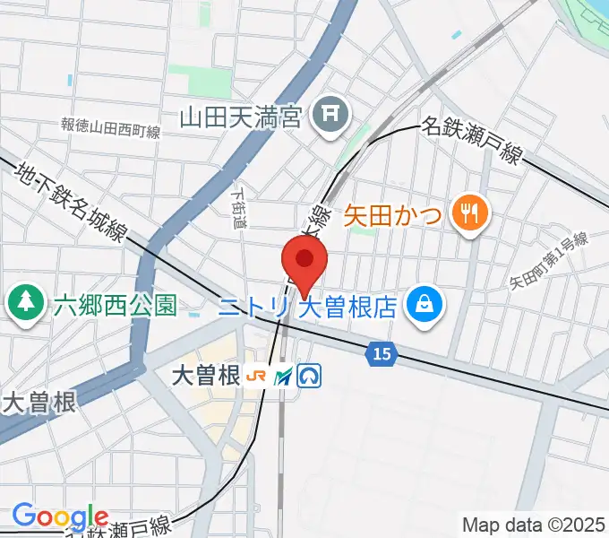 名古屋 新堀ギター音楽院 大曽根教室の地図