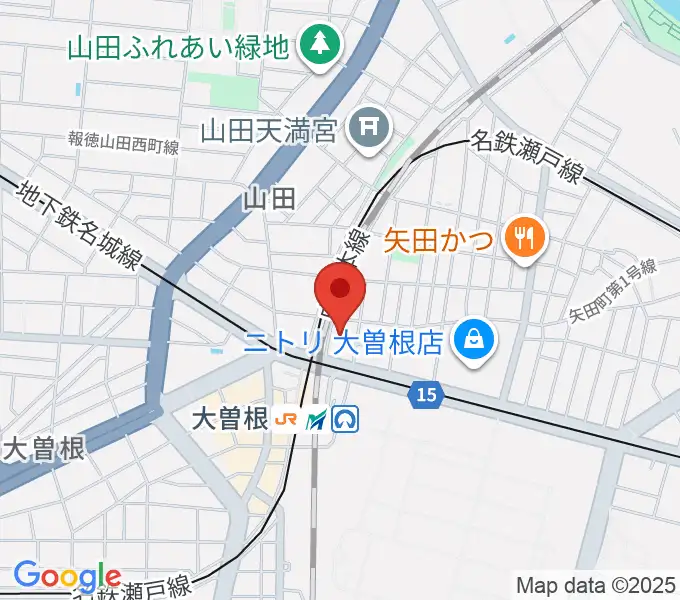 名古屋 新堀ギター音楽院 大曽根教室の地図