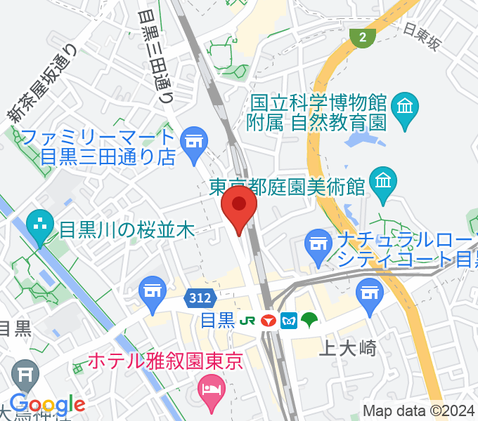 東京倶楽部スタジオ 目黒店の場所