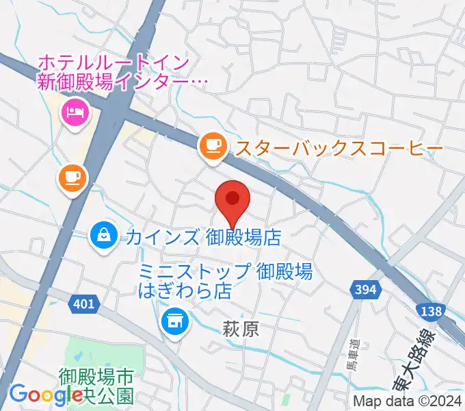 御殿場市民会館の地図