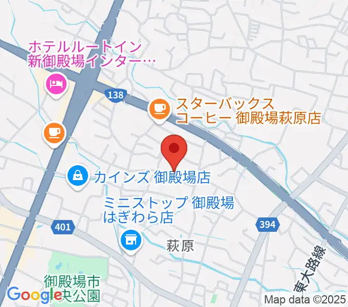 御殿場市民会館の地図