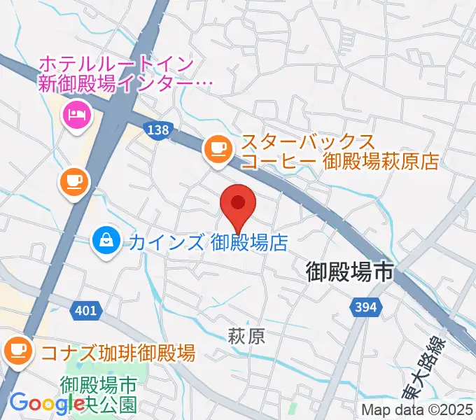 御殿場市民会館の地図