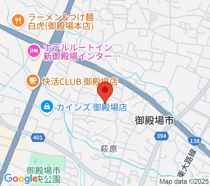 御殿場市民会館の地図