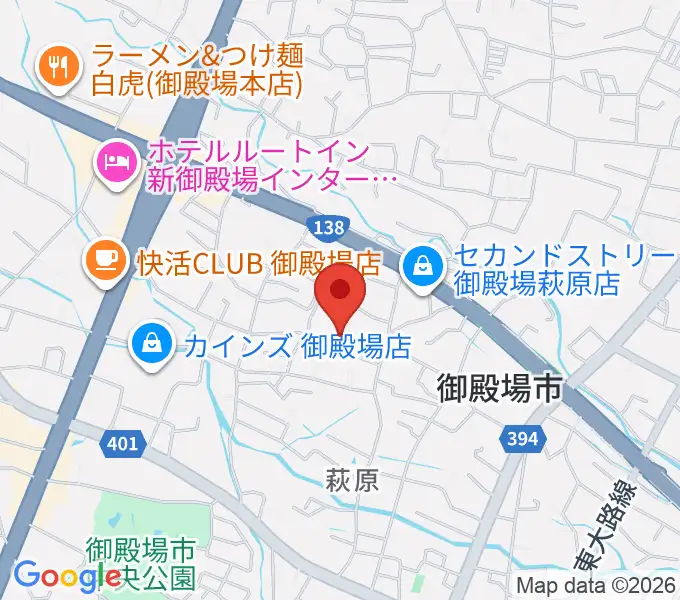 御殿場市民会館の地図