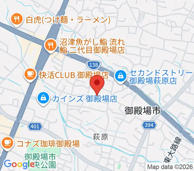 御殿場市民会館の地図