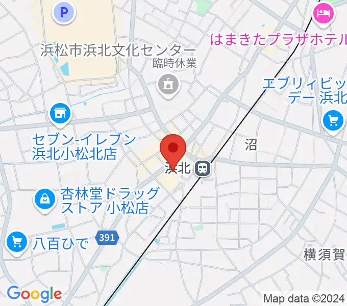 なゆた・浜北 なゆたホールの地図