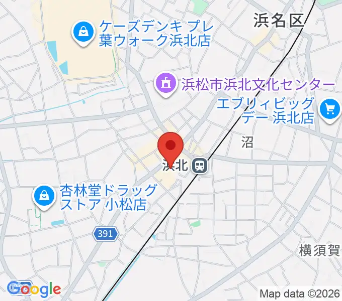 なゆた・浜北 なゆたホールの地図