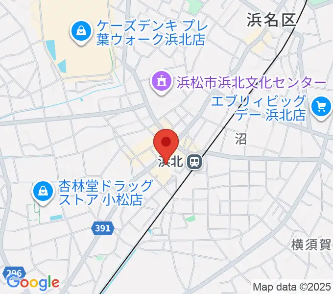 なゆた・浜北 練習室の地図