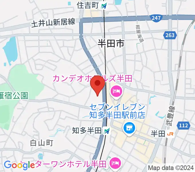 瀧上工業雁宿ホールの地図