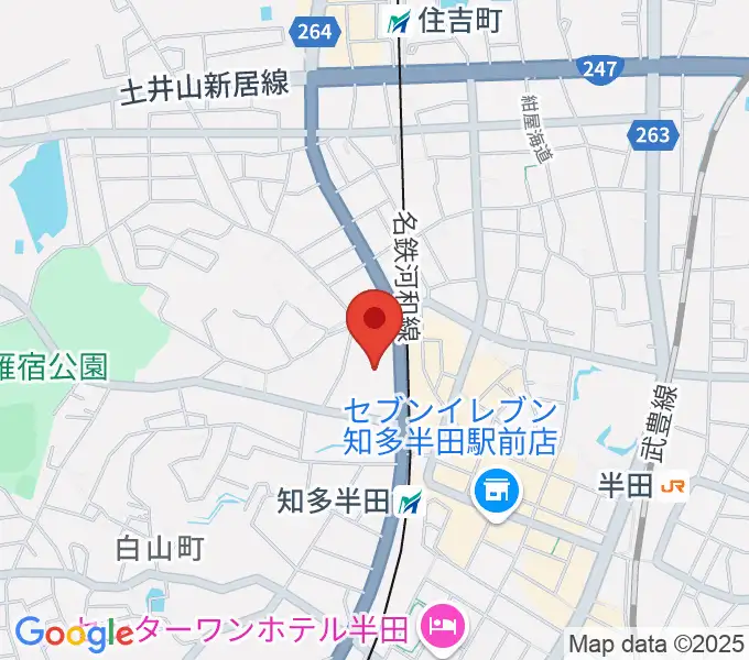 瀧上工業雁宿ホールの地図