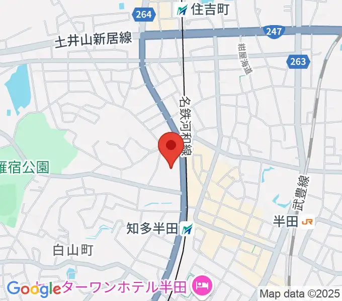 瀧上工業雁宿ホールの地図