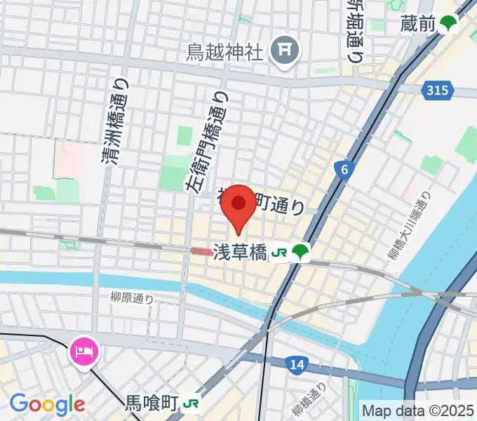 浅草橋ヒューリック ホール＆ヒューリックの地図