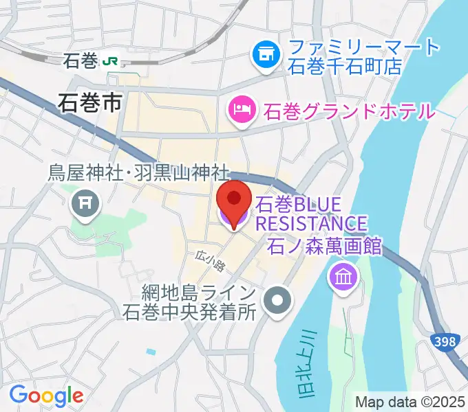 石巻ブルーレジスタンスの地図