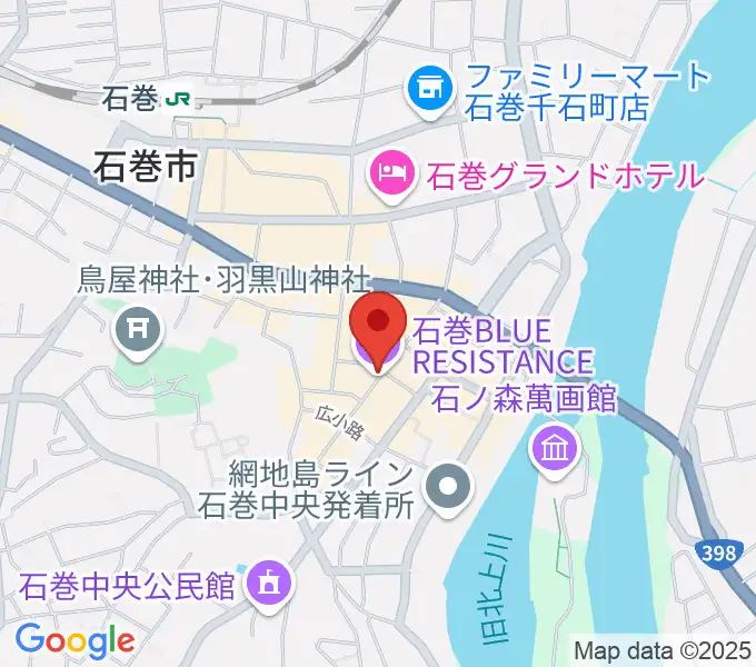 石巻ブルーレジスタンスの地図