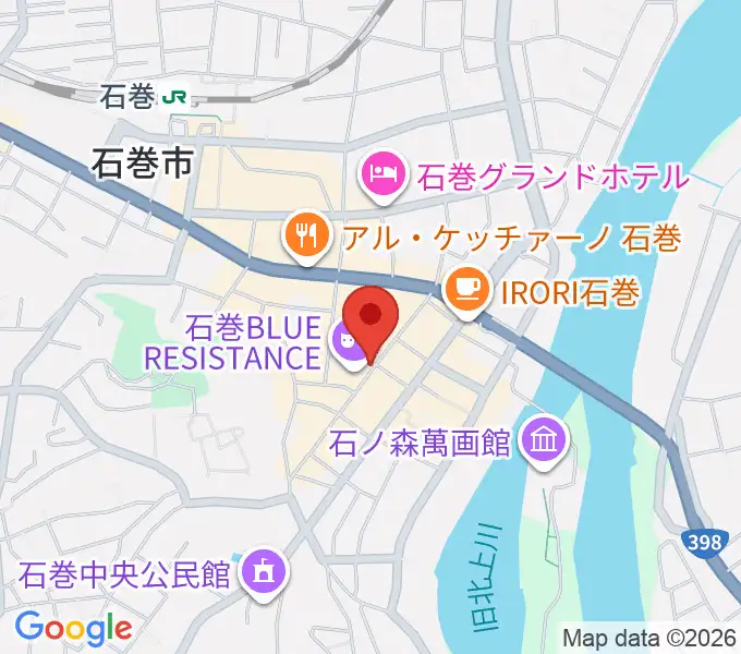 石巻ブルーレジスタンスの地図