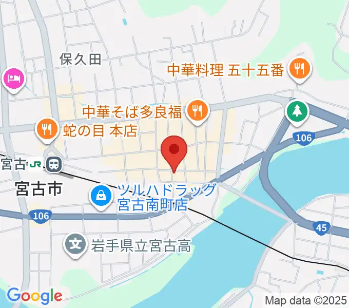 クラブカウンターアクション宮古の地図