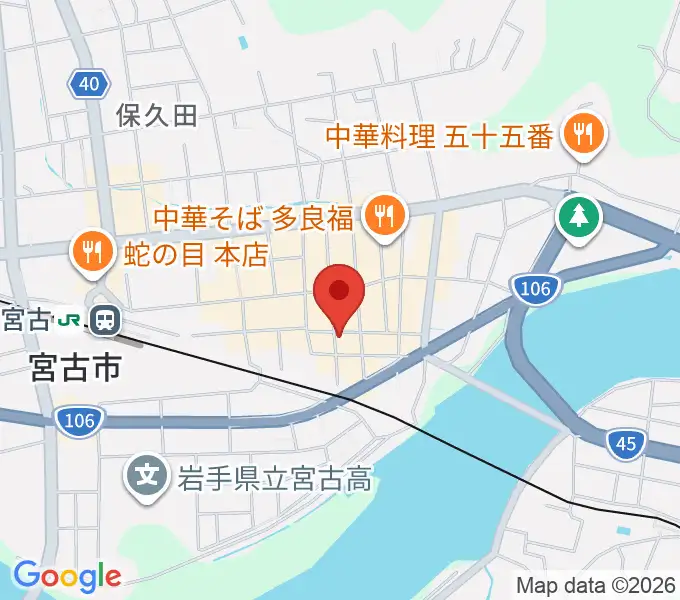 クラブカウンターアクション宮古の地図