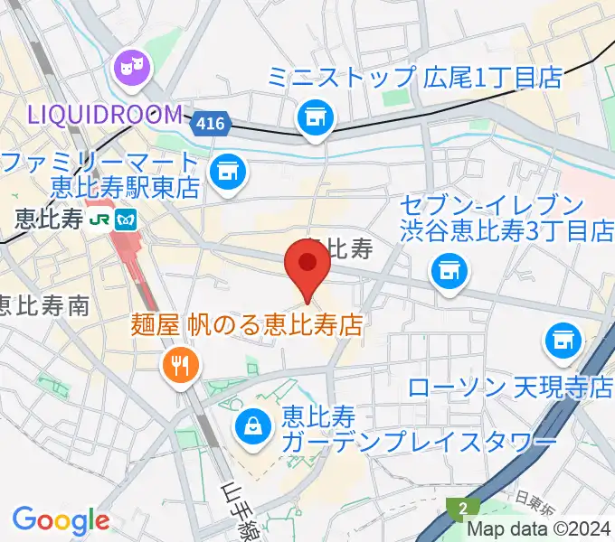 恵比寿club aimの地図