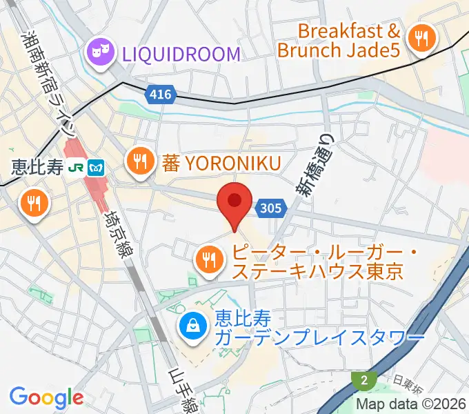 恵比寿club aimの地図