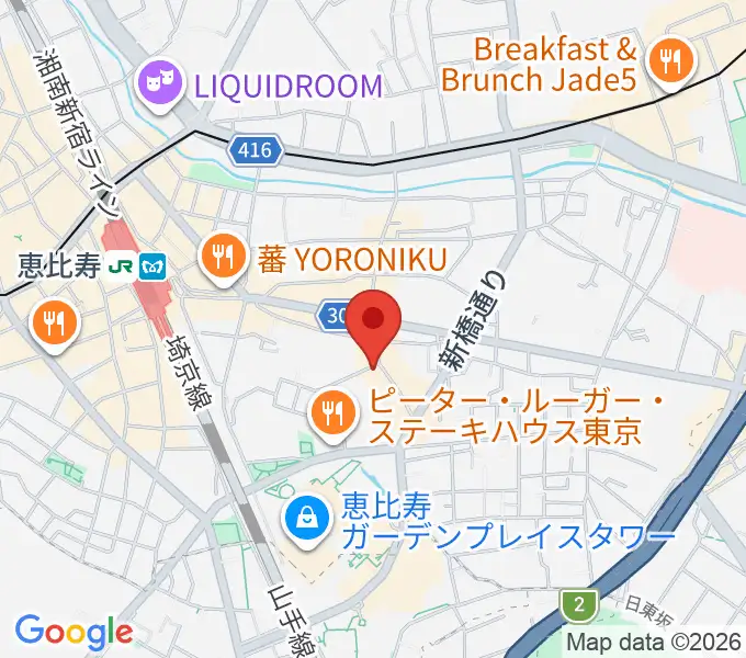 恵比寿club aimの地図