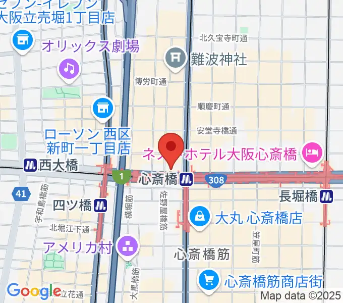 心斎橋VARONの地図