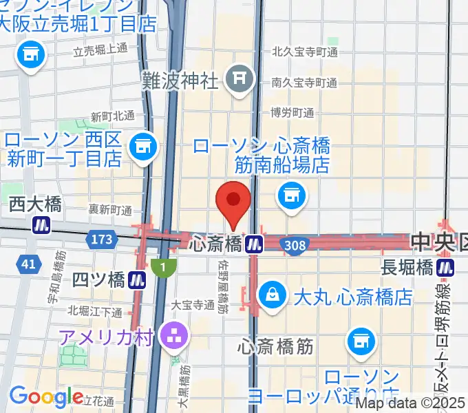 心斎橋VARONの地図