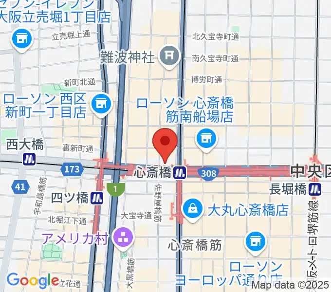 心斎橋VARONの地図