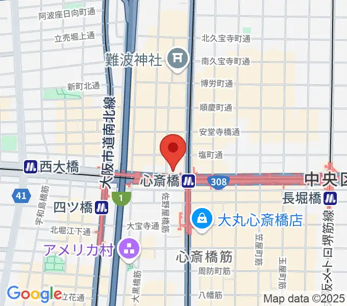 心斎橋VARONの地図