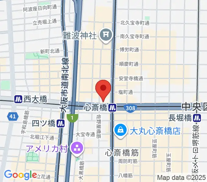 心斎橋VARONの地図