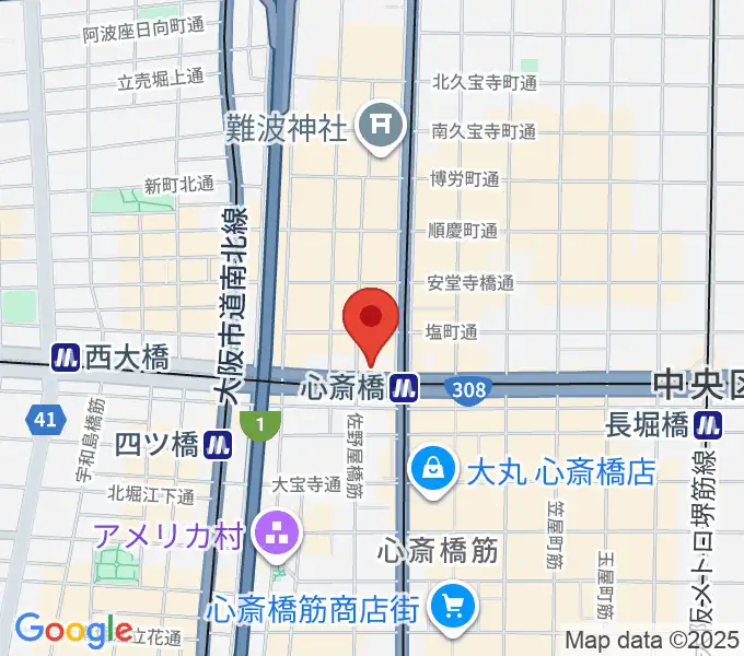 心斎橋VARONの地図