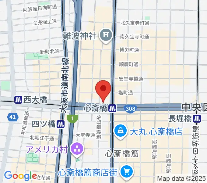 心斎橋VARONの地図