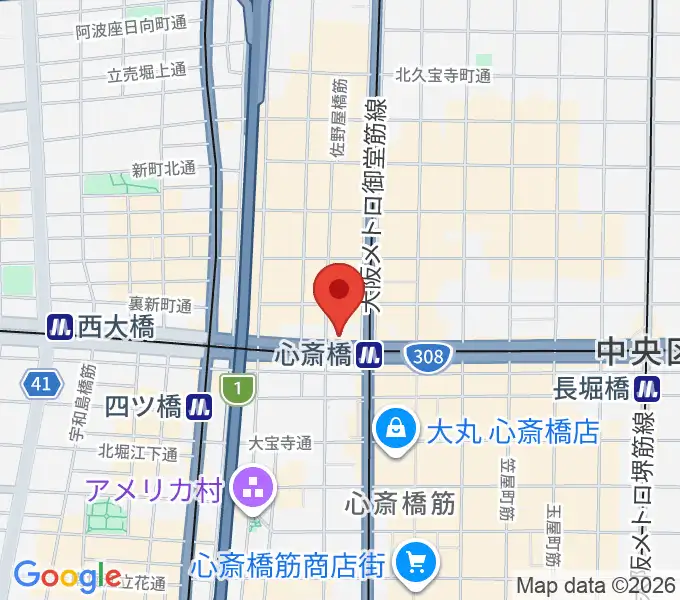 心斎橋VARONの地図