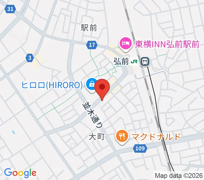 弘前ロビンズ・ネストの地図