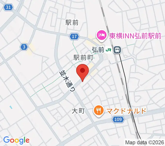 弘前ロビンズ・ネストの地図