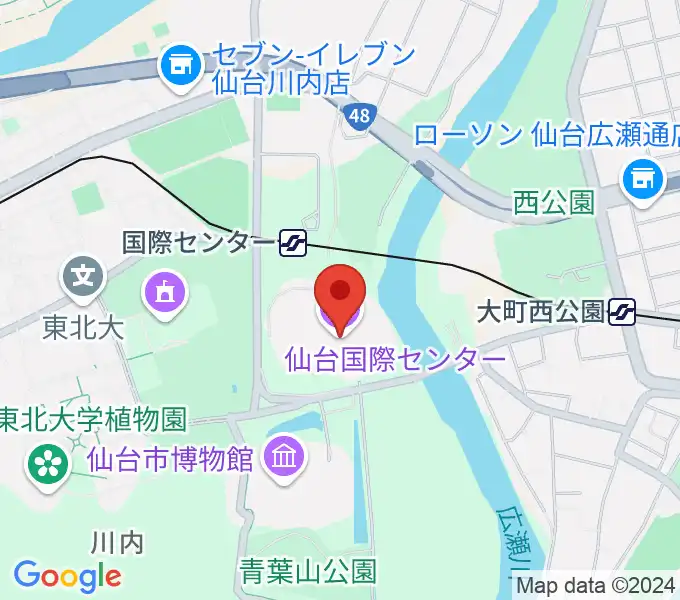 仙台国際センターの地図