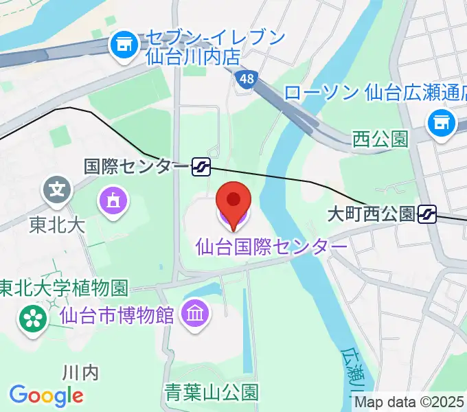 仙台国際センターの地図