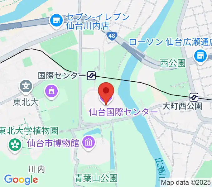 仙台国際センターの地図