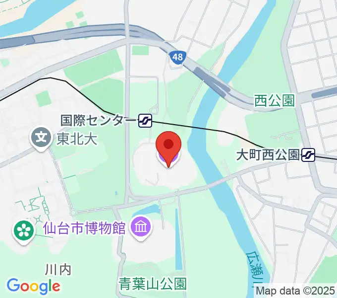 仙台国際センターの地図