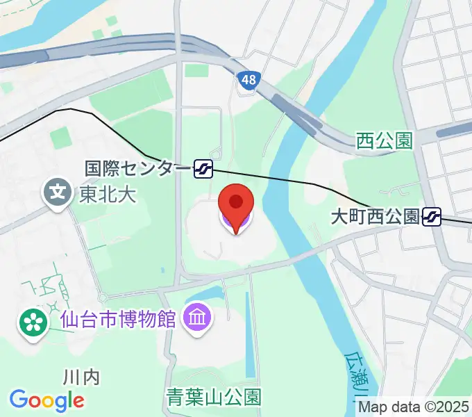 仙台国際センターの地図