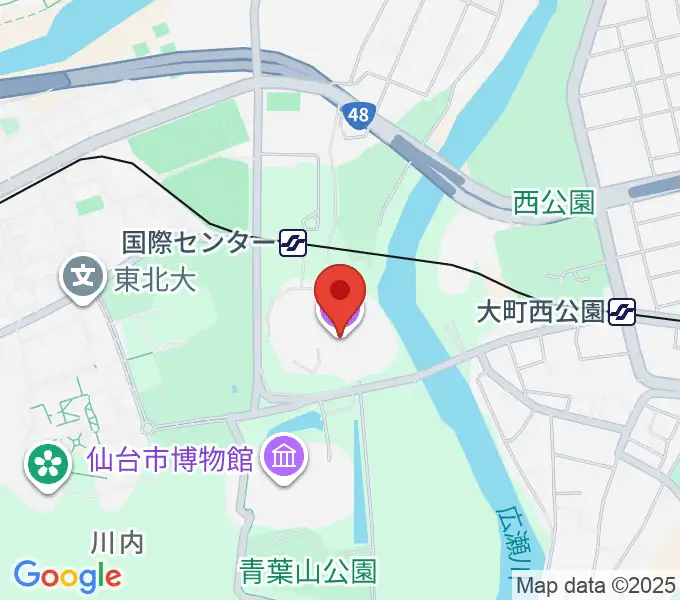 仙台国際センターの地図