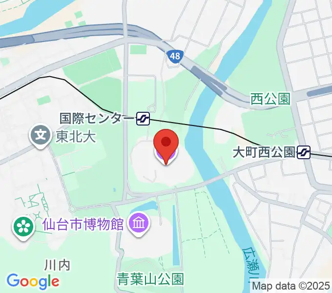仙台国際センターの地図