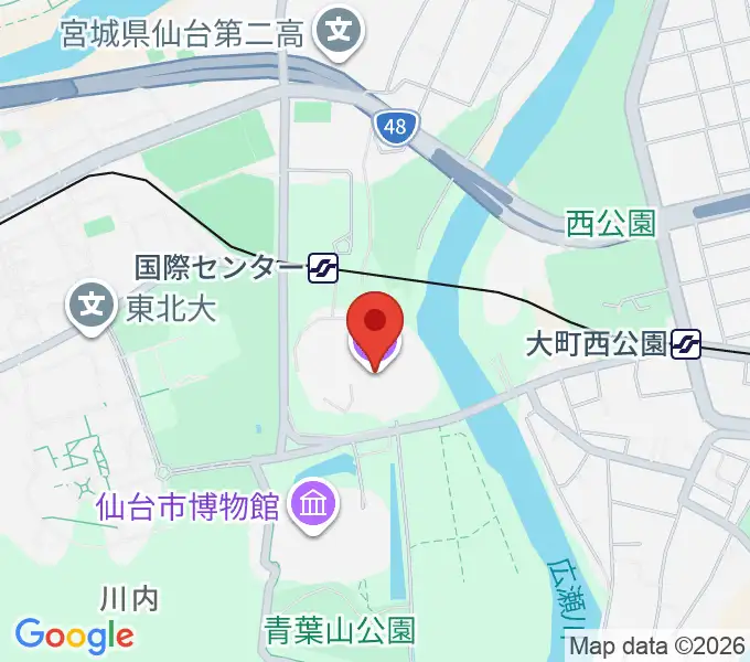 仙台国際センターの地図