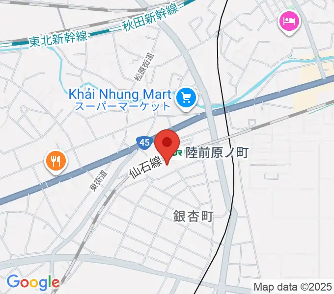 宮城野区文化センターの地図