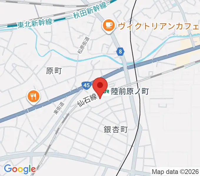 宮城野区文化センターの地図