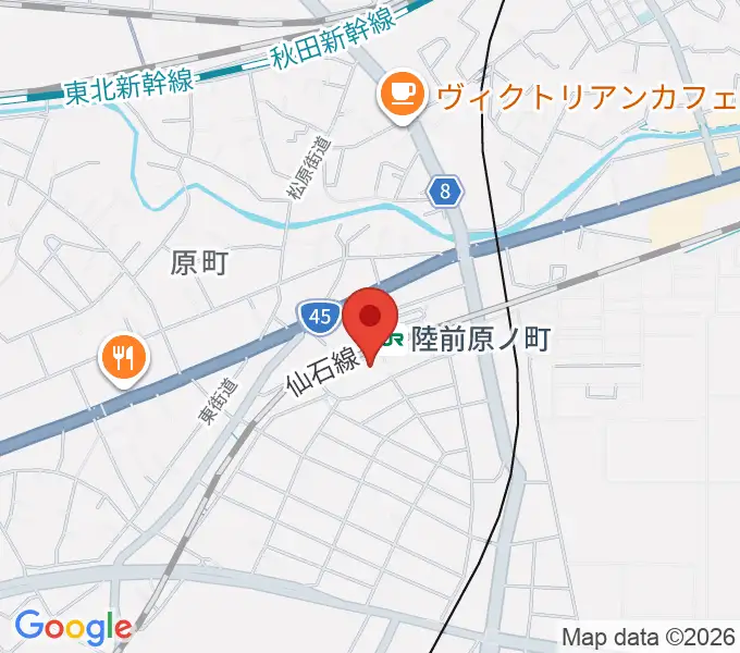 宮城野区文化センターの地図