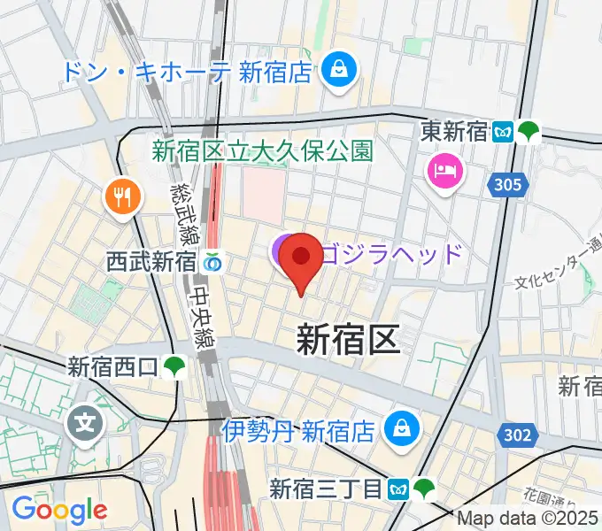 新宿DREAM STOREの地図