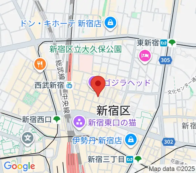 新宿DREAM STOREの地図