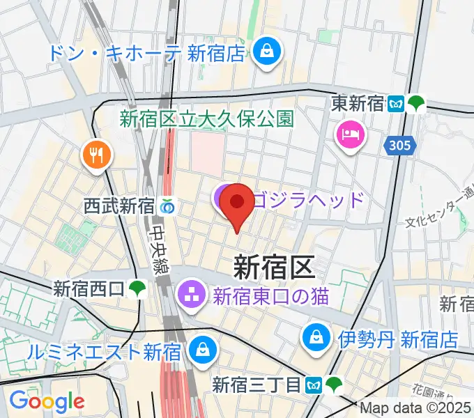 新宿DREAM STOREの地図